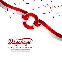 modello di vettore dell'illustrazione di progettazione creativa di celebrazione del giorno dell'indipendenza dell'indonesia