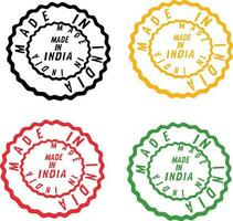 impostato di etichette fatto nel India etichetta Prodotto vettore