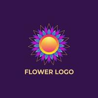 fiore pendenza logo genere design vettore