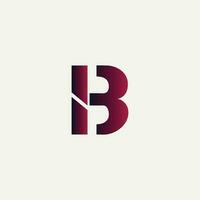 b lettera logo design vettore