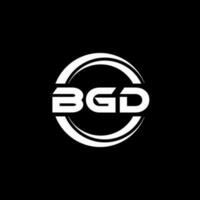 bgd lettera logo design nel illustrazione. vettore logo, calligrafia disegni per logo, manifesto, invito, eccetera.