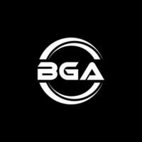 bga lettera logo design nel illustrazione. vettore logo, calligrafia disegni per logo, manifesto, invito, eccetera.