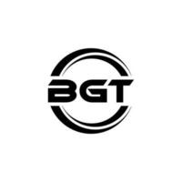 bgt lettera logo design nel illustrazione. vettore logo, calligrafia disegni per logo, manifesto, invito, eccetera.