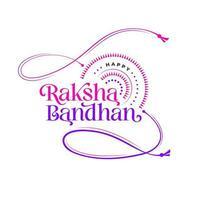 contento Raksha bandhan tipografico design vettore illustrazione