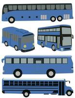 veicolo. autobus. macchina. autobus impostare. autobus vettore. un' impostato di autobus. autobus vettore modello su bianca sfondo. tutti elementi di il gruppo siamo su separato strati.