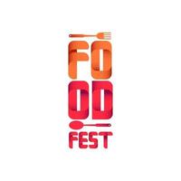 illustrazione di progettazione del modello di vettore di logo del festival del cibo