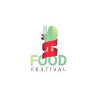 illustrazione di progettazione del modello di vettore di logo del festival gastronomico