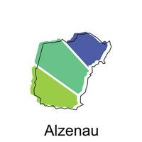 alzenau mappa.vettore carta geografica di il Germania nazione. frontiere di per il tuo infografica. vettore illustrazione. design modello