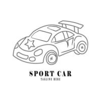 gli sport auto silhouette con schema disegno vettore