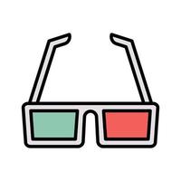 Icona di occhiali 3D vettore