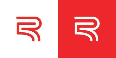 lettera r astratto logo design vettore modello