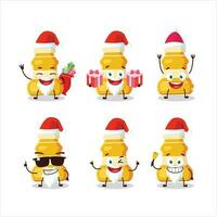 Santa Claus emoticon con curry salsa cartone animato personaggio vettore