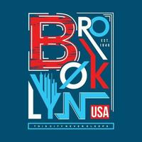 brooklyn scritte, astratto grafico, tipografia vettore, t camicia Stampa, casuale stile, e altro uso vettore