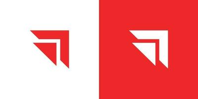 attività commerciale freccia crescita rosso logo design vettore modello