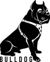 bulldog selvaggio logo design vettore arte