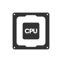 vettore illustrazione di processore icona nel buio colore e bianca sfondo