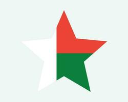 Madagascar stella bandiera vettore