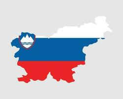 slovenia bandiera carta geografica. carta geografica di il repubblica di slovenia con il sloveno nazione striscione. vettore illustrazione.