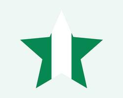 Nigeria stella bandiera vettore
