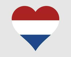 Olanda cuore bandiera. olandese amore forma nazione nazione nazionale bandiera. Nederland Olanda bandiera icona cartello simbolo. eps vettore illustrazione.