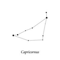 capricornus cartello. stelle carta geografica di zodiaco costellazione. vettore illustrazione