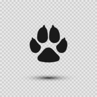 animali domestici zampa. cane orma piatto icona. vettore illustrazione