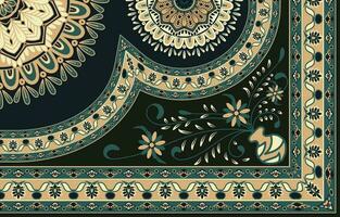 colorato ornamentale vettore design per tappeto, tapis, yoga stuoia. geometrico etnico clipart. arabo ornamentale tappeto con decorativo elementi.persian tappeto