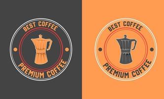 disegno del modello dell & # 39; icona del logo della caffetteria vettore