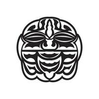 maschera Tiki. modello maori o polinesiano. buono per stampe e tatuaggi. isolato. vettore