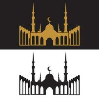 moschea icona silhouette vettore