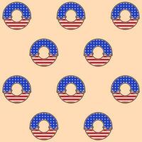 America bandiera ciambella icona per merce vettore