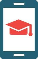 formazione scolastica App vettore glifo Due colore icona per personale e commerciale uso.