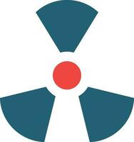 nucleare glifo Due colore icona per personale e commerciale uso. vettore