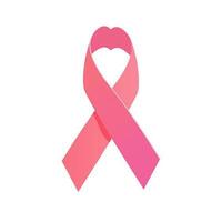 rosa nastro simbolo di femmina Seno e utero cancro vettore