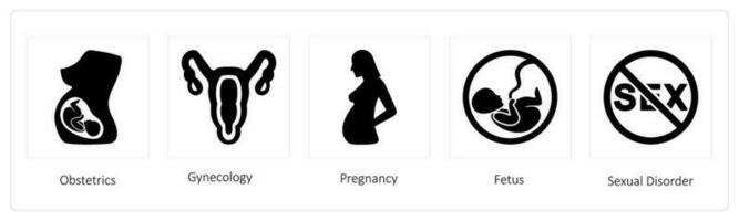 ostetricia, ginecologia, gravidanza vettore