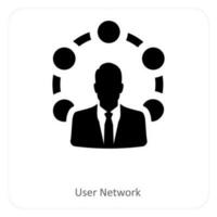utente Rete e connessione icona concetto vettore