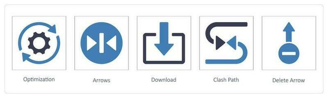 ottimizzazione, frecce, Scarica vettore