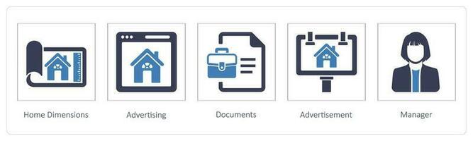 casa dimensioni, pubblicità vettore