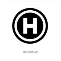 ospedale cartello e simbolo icona concetto vettore