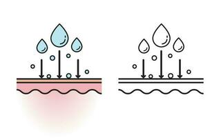 il cura della pelle Prodotto fa non ottenere assorbito, quello fa non propriamente penetrare in il pelle strato con colore e schema disegno vettore su bianca sfondo. piatto icona illustrazione.