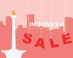 modello di vendita del giorno dell'indipendenza dell'indonesia vettore