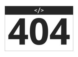 pagina web e programma codifica nero bianca errore 404 veloce Messaggio. vuoto stato ui design. accesso è negato. pagina non trovato apparire cartone animato Immagine. vettore piatto illustrazione concetto su bianca sfondo