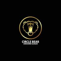 cerchio orso logo con lusso colore design vettore
