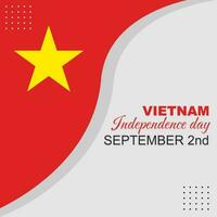 contento Vietnam indipendenza giorno settembre 2 ° celebrazione vettore design illustrazione. modello per manifesto, striscione, saluto carta
