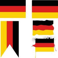 Tedesco , germania nazione bandiera impostato vettore illustrazioni