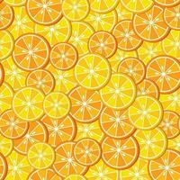 sfondo con fette di agrumi, limone e arancia. composizione brillante di frutti. buono per il branding, la decorazione del pacchetto alimentare, il design della copertina, la stampa decorativa, lo sfondo. vettore