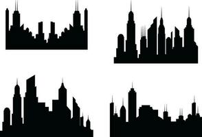 città silhouette elemento. per design decorazione. vettore illustrazione.