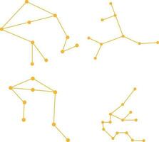 stella galattico impostare. zodiaco figure, stella galattico illustrazione per design decorazione.illustrazione vettore