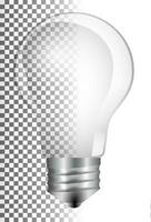 elettrico realistico bicchiere leggero lampadina, vettore illustrazione nel eps 10 formato per sc6 senza raster effetti