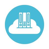 impilare libri elettronici in stile blocco online di istruzione cloud vettore